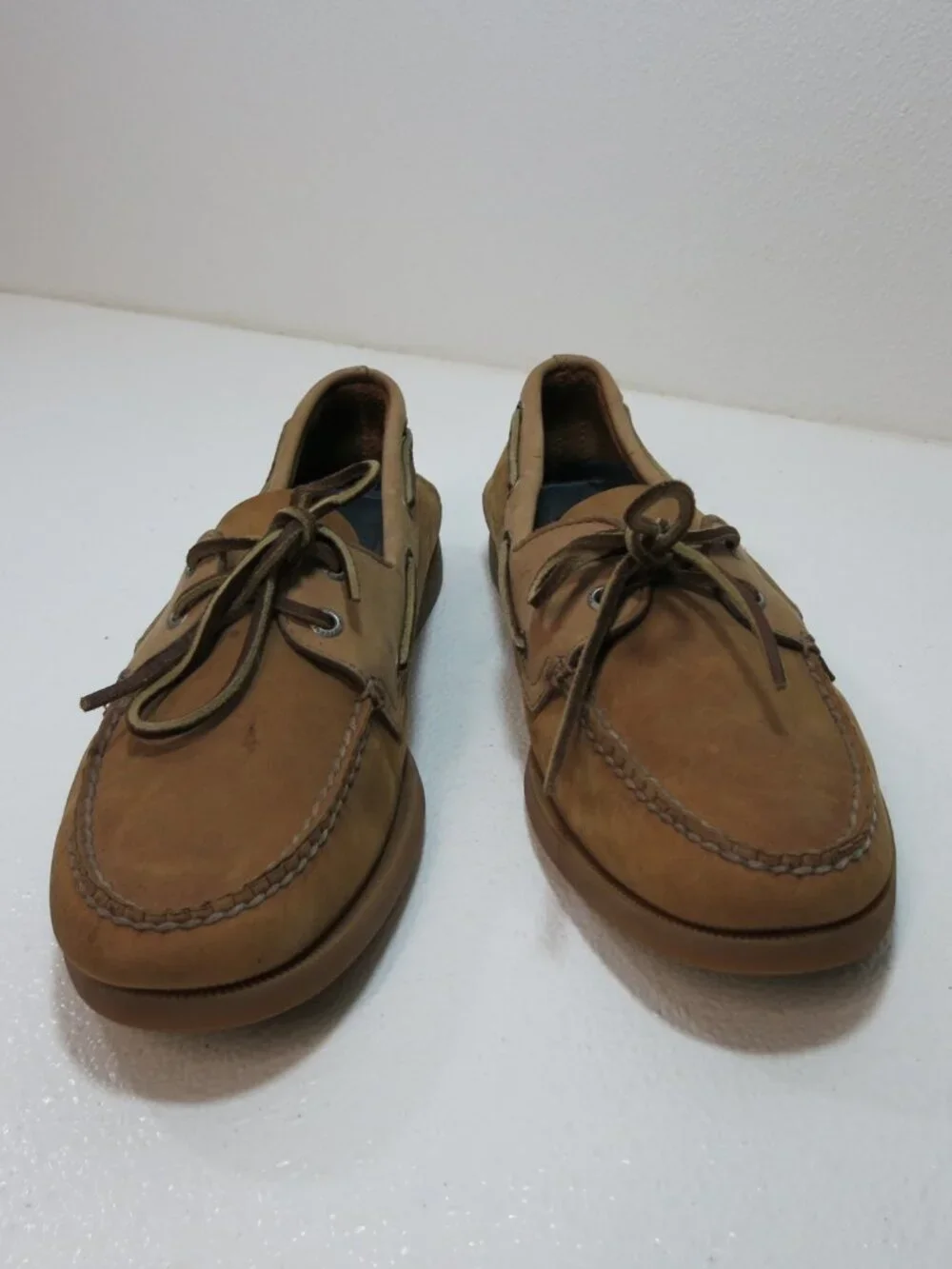Sperry Top-Sider Natural Nubuck Leather Comfort Deck Boat Shoes Footwear 11 M